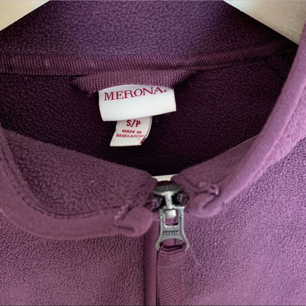 Merona • Purple Fleece Full Zip Sweater - Picture 3 of 4
